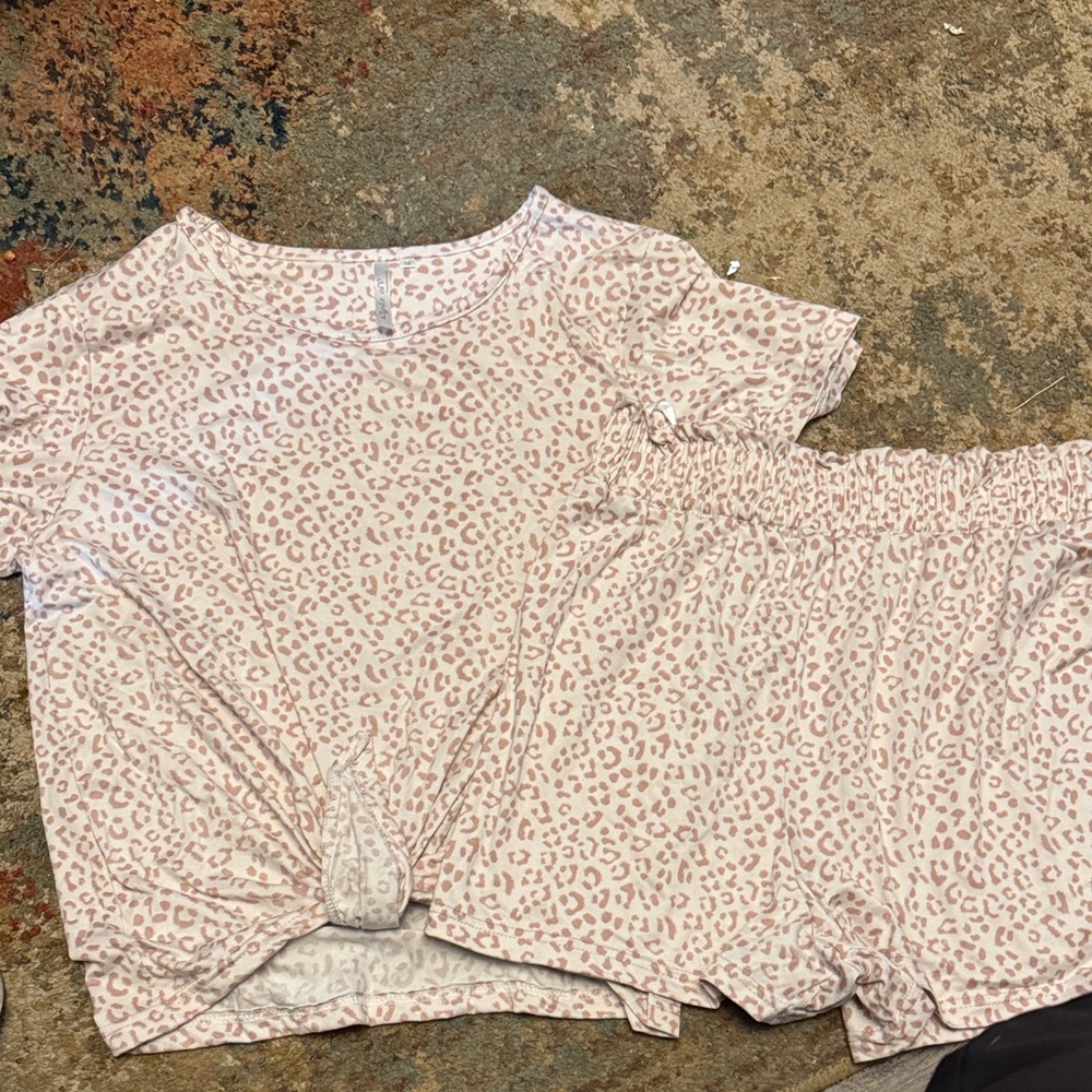 Leopard Print Pajama Set